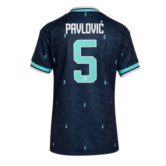Billige Fotballdrakt Tyskland Aleksandar Pavlovic #5 Replika Bortedrakt Dame VM 2026 Kortermet